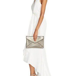 Rebecca Minkoff Leo Envelope Clutch Metallic Gold